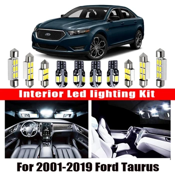 

For 2001-2019 Ford Taurus White car accessories Canbus Error Free LED Interior Light Reading Light Kit Map Dome License Lamp