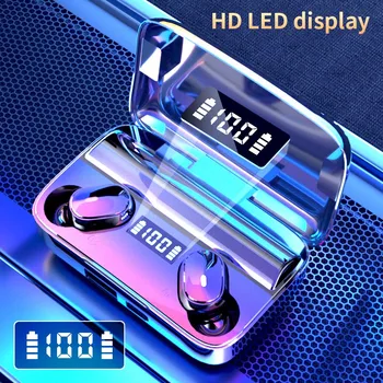 

Wireless Earphone Bluetooth V5.0 A9 TWS Wireless Bluetooth Earbuds LED Display Charging Box Headsets With Microphone