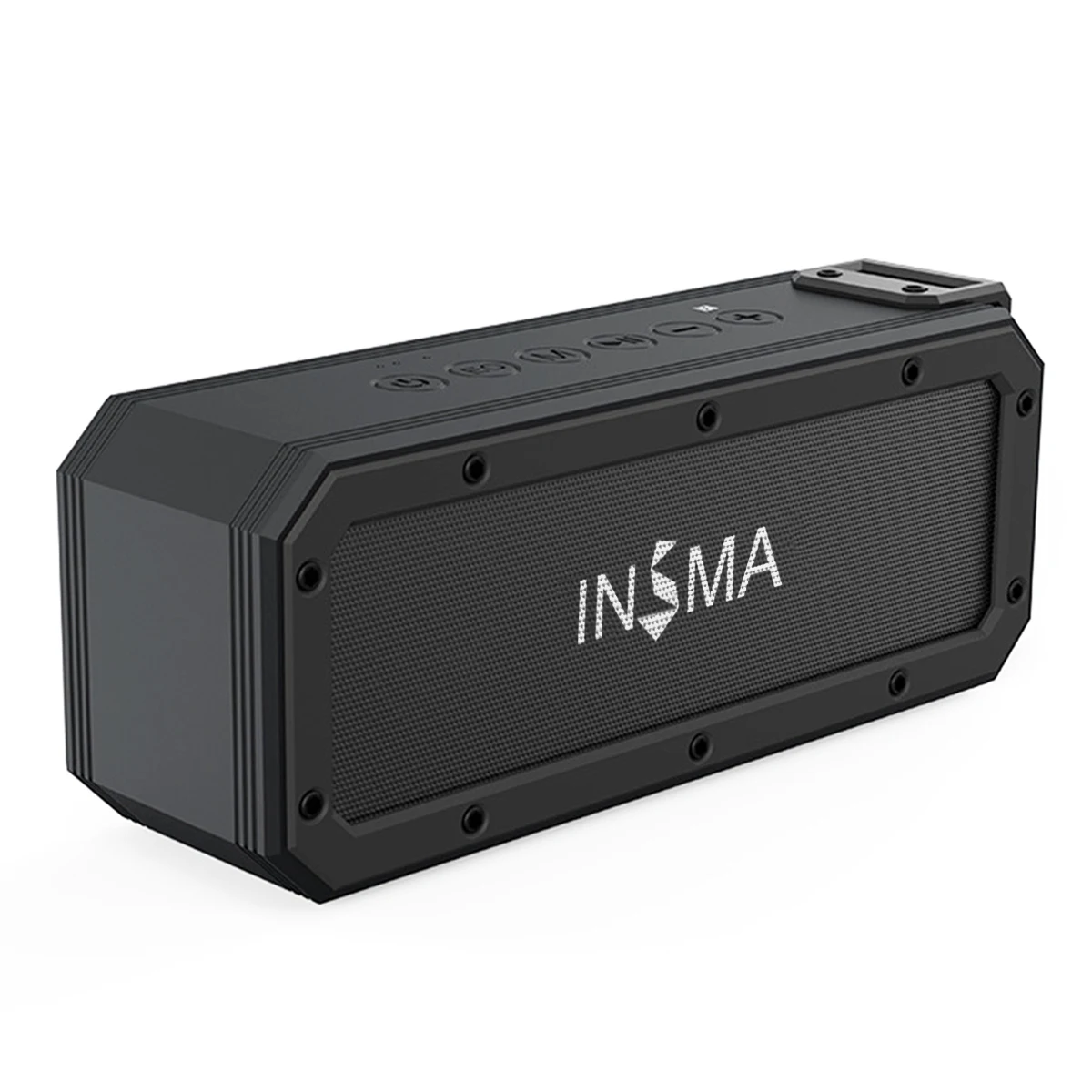 Black INSMA S400 плюс 40 Вт bluetooth динамик NFC портативный динамик s IPX7 водонепроницаемый сабвуфер наружный TWS Boombox беспроводной громкий динамик s - Color: Black