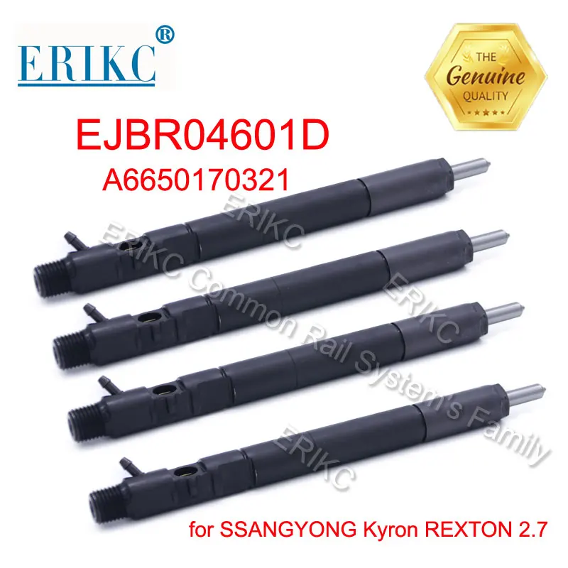 

Топливный инжектор EJBR04601D A6650170121, дизельный, с общей топливной магистралью EJBR0 4601D OEM для a6650170321ssangyong Kyron REXTON 2,7, 4 шт.