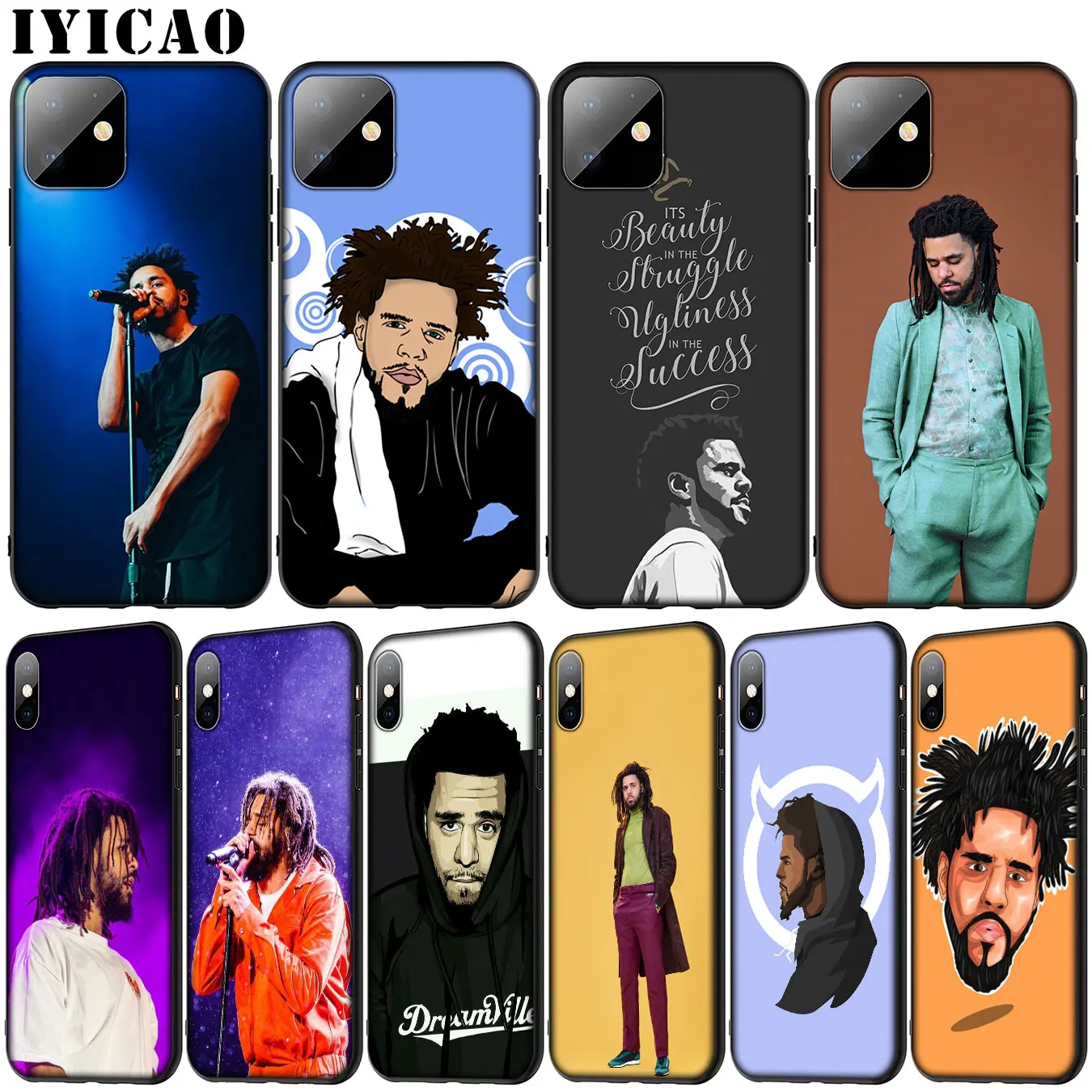 J Cole Jcole Рэппер Мягкий силиконовый чехол для iPhone 11 Pro XR X XS Max 6 6S 7 8 Plus 5 5S SE черный