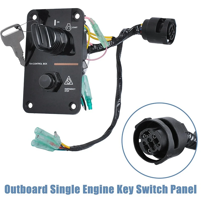 12V Automotive Ignition Key Switch Panel Single Key Switch Panel Assembly for Yamaha Outboard Yacht 704-82570-12-00 