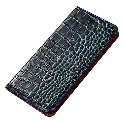 Чехол для TP-Link TP Link Neffos C5 Plus с узором «крокодиловая кожа», флип-бумажник, чехол для Neffos C5 Plus, чехлы для телефонов, Coque - Цвет: blue