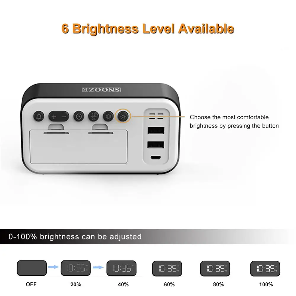 Домашняя спальня гостиная перезаряжаемые прикроватные музыкальные часы