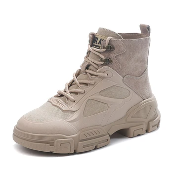 

Canvas Martin Boots Rubber Women Shoes New Ankle Boots For Women Platform Shoes Booties Woman 2020 Chaussure Femme Heels Women