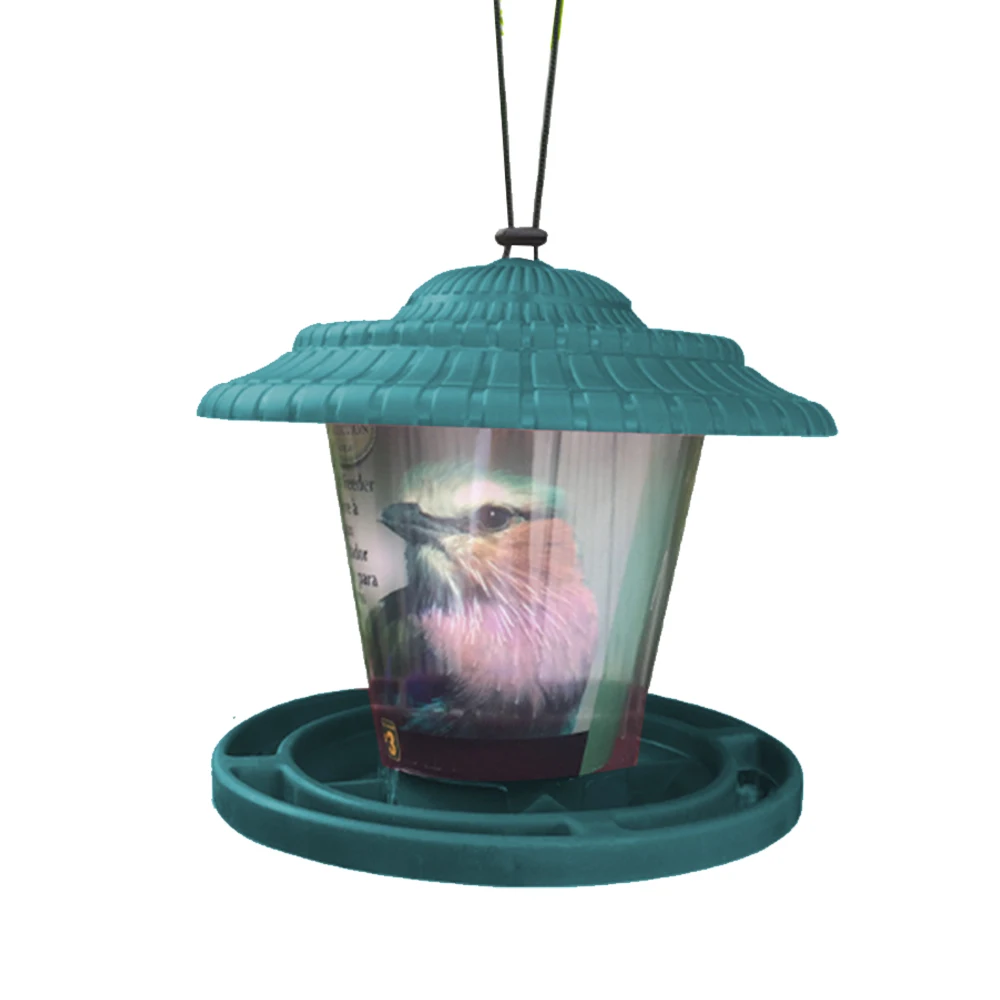 Водонепроницаемый открытый подвесной попугай кормушка для птиц подвесные кормушки для птиц для сада во дворе дом Выдерживает ветер и дождь - Цвет: Green