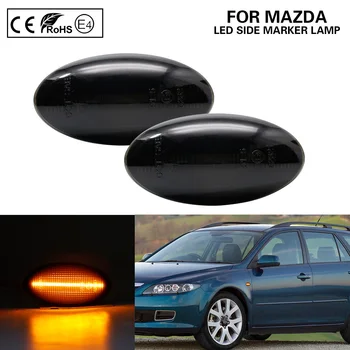 

2X Smoke lens LED Side Marker Lamp lights turn signal light for Mazda 2 3 5 6 MPV BT-50