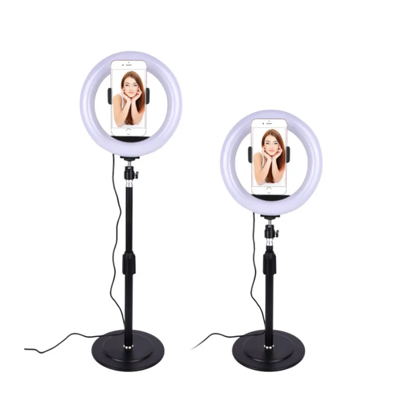 Светодиодный кольцевой светильник для селфи со штативом студийная LED лампа с