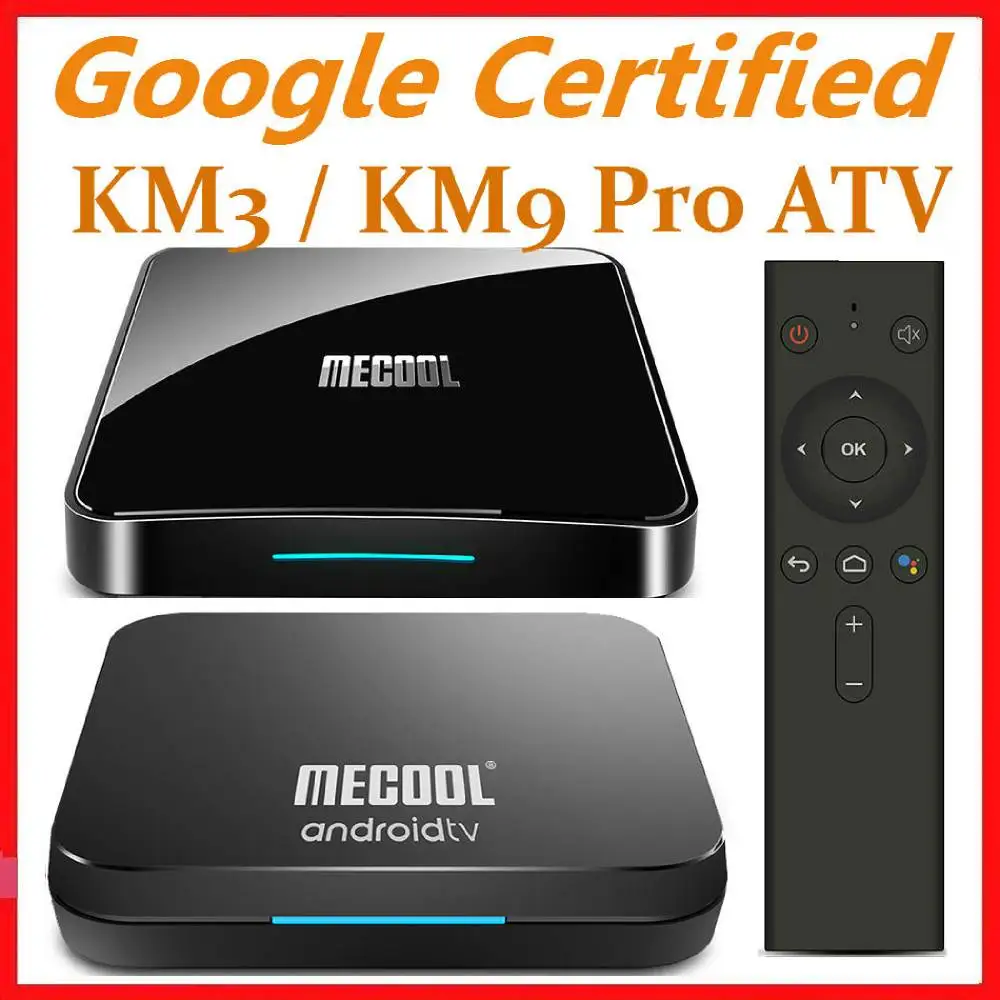 Mecool Androidtv 10 0 KM3 ATV коробка Google Сертифицированный S905X2 4 к HD медиа плеер 2 г/5G Wi Fi KM9 Pro