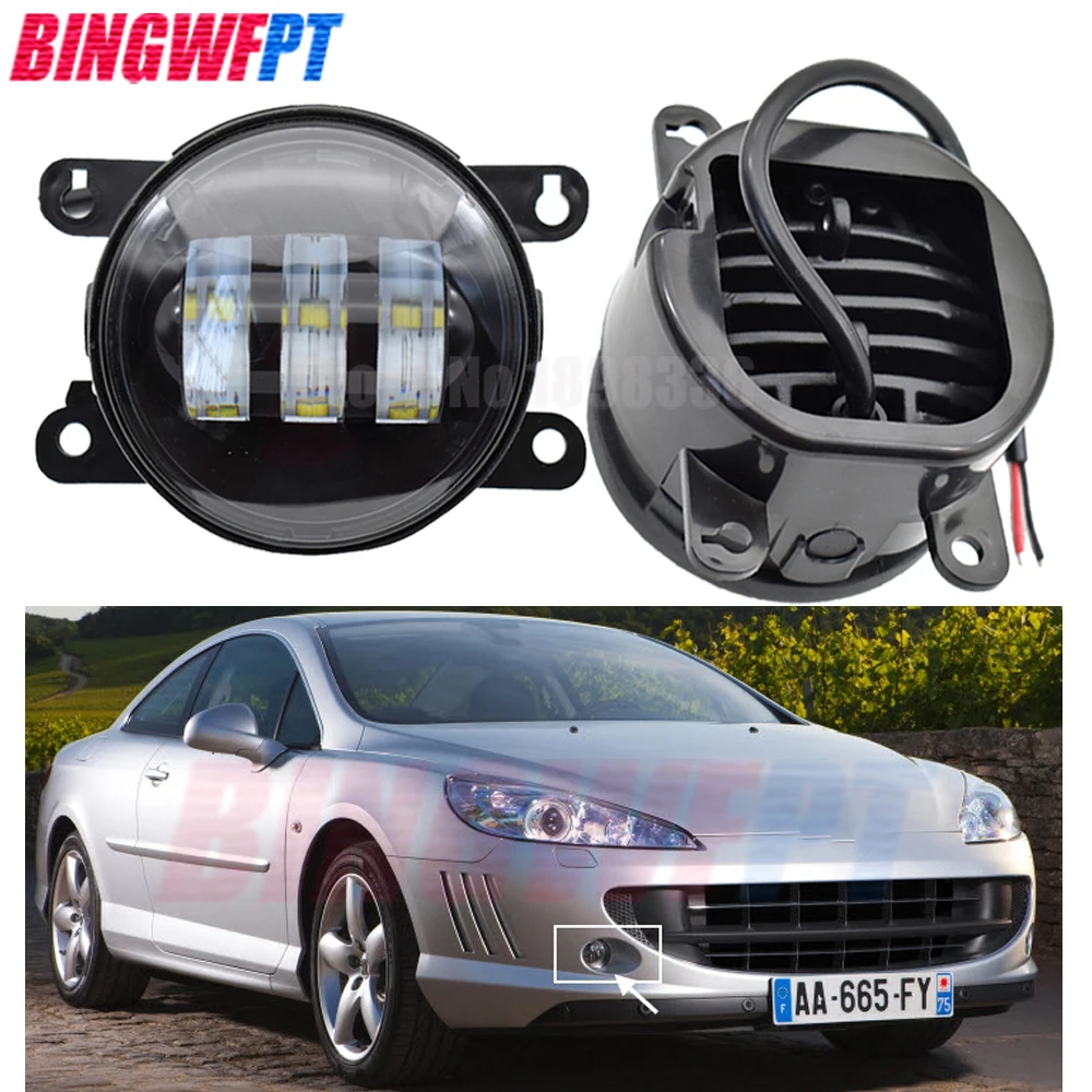 

2pcs/pair Fog Lamp Assembly Super Bright LED Fog Lights For Peugeot 407 Coupe 6C_ 2005-2009 For Peugeot 5008 2009-2013