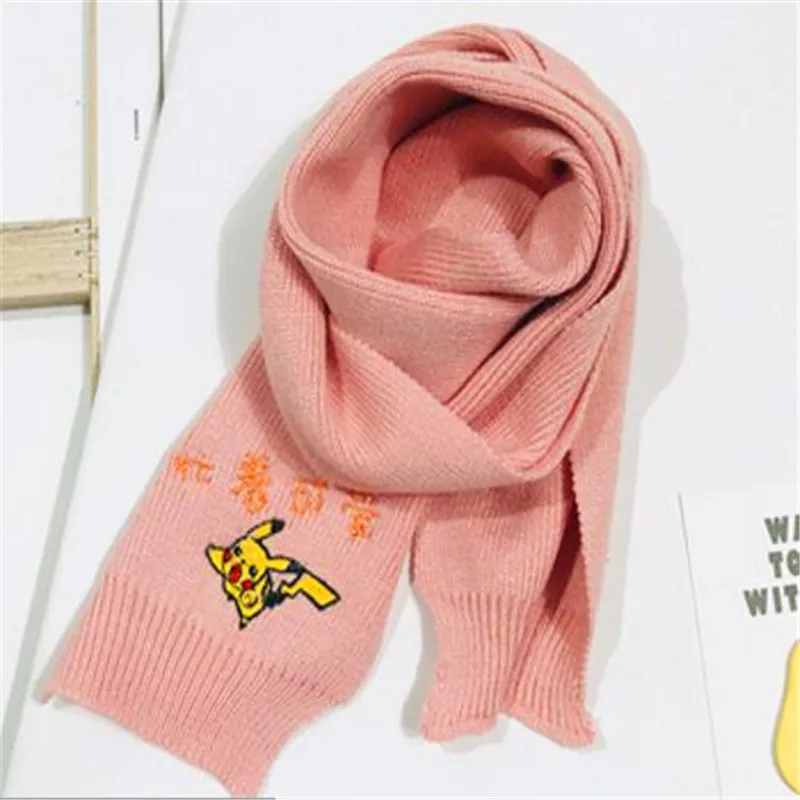 17120-Pale pink Qiu dong сезон шерсть вышивка Пикачу дети маленький брат сестренка Зимний вязаный шарф мужской ребенок бум 17120 - Цвет: 17120-Pale pink