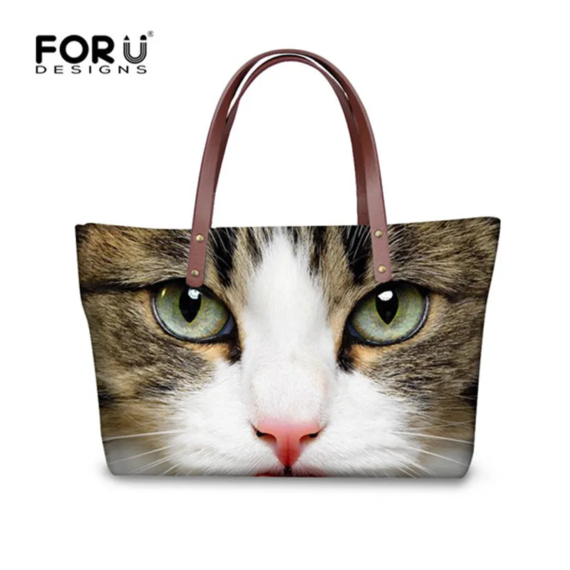 FORUDESIGNS/Женские сумки в стиле Харадзюку, женские сумки с 3D милым котом, сумки через плечо для дам, женские сумки-тоут, Bolsos Feminina - Цвет: H1233AL