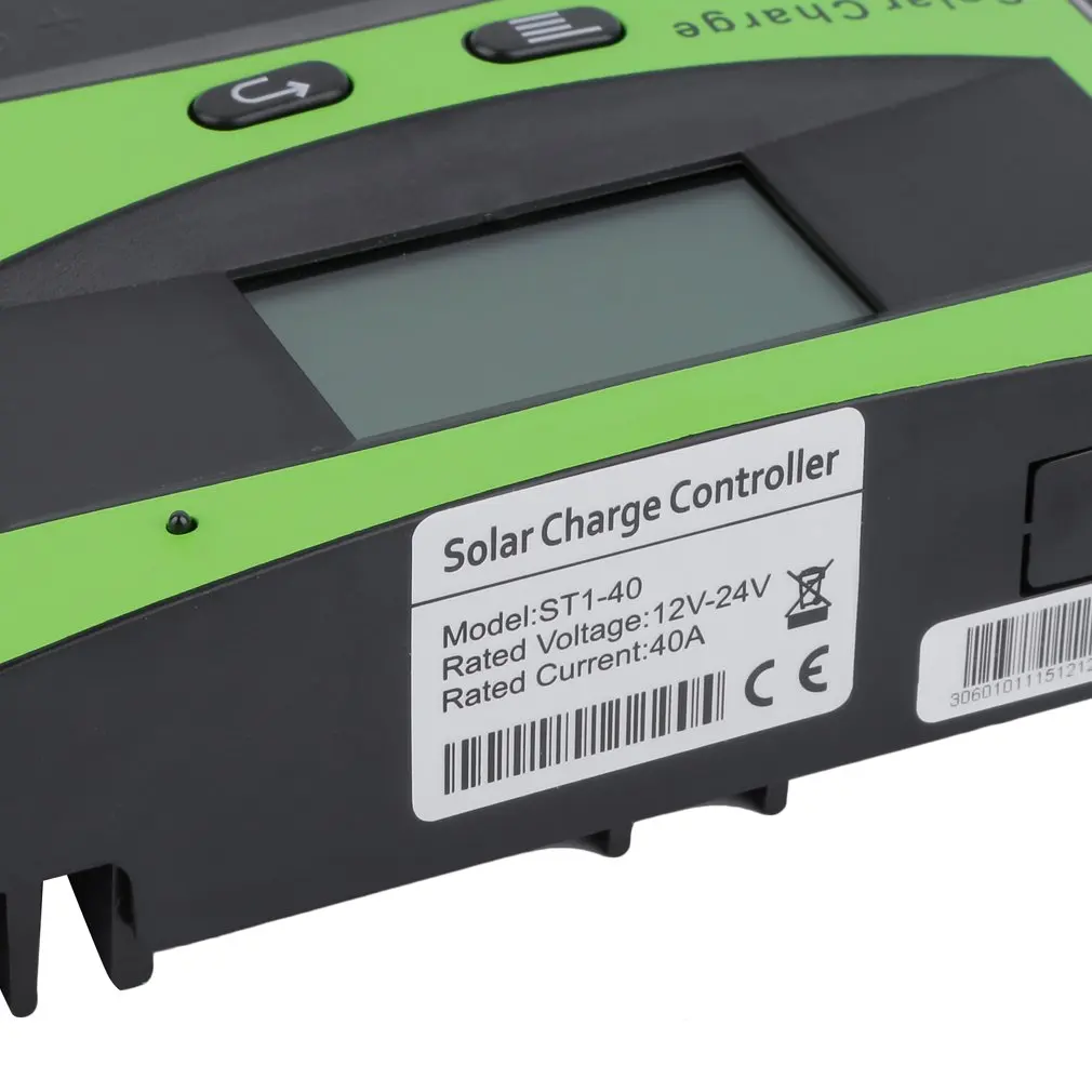 ST1-40A Профессиональный ЖК-дисплей 40A 12 V/24 V Автопереключение идентификации Панели солнечные Батарея регулятор умный контроллер заряда