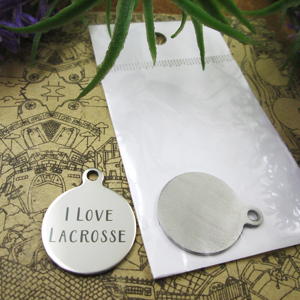 20 шт-"I Love Lacrosse" очаровательыне нержавеющие 5 стилей для выбора амулеты «сделай сам» для ожерелья браслеты