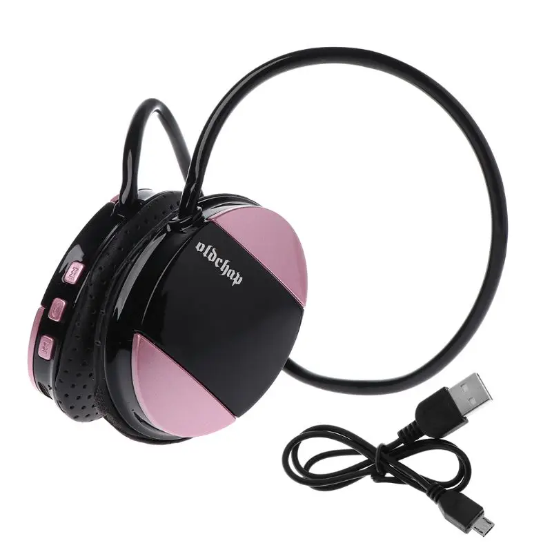 Rose Gold Беспроводная гарнитура Bluetooth наушники гибкие шейные FM стерео звук наушники микрофон Вызов TF карты спортивные аксессуары портативный - Цвет: Rose Gold