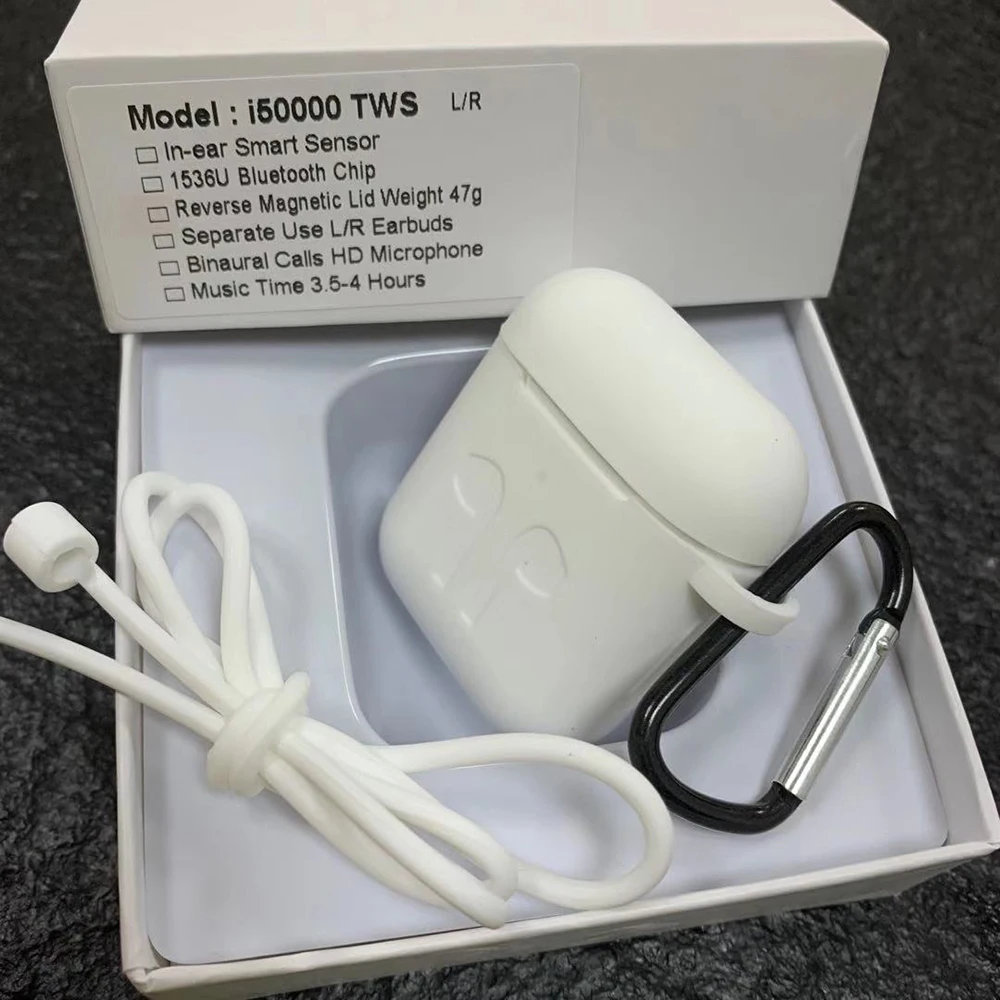i50000-white-kits I50000 наушники-вкладыши TWS с 1536U чип поддерживает ios13 systemPK i10 i11 i12 i30 i60 i80 i90 i90s i100 i200 i500 i1000 i3000 i2000 i5000 i9000 i5 - Цвет: i50000-white-kits