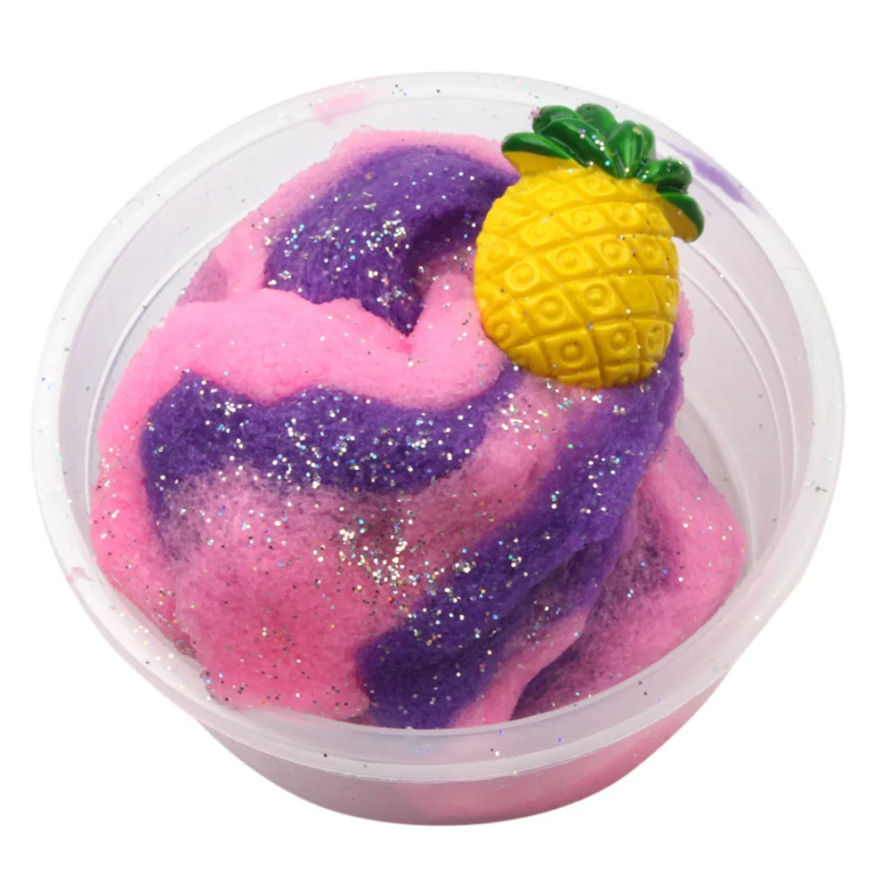 Colorful Mixing Cloud Cotton Candy Slime Fluffy Polymer Anti Stress Slime Sludge Cotton Mud Toy Toys For Children #A