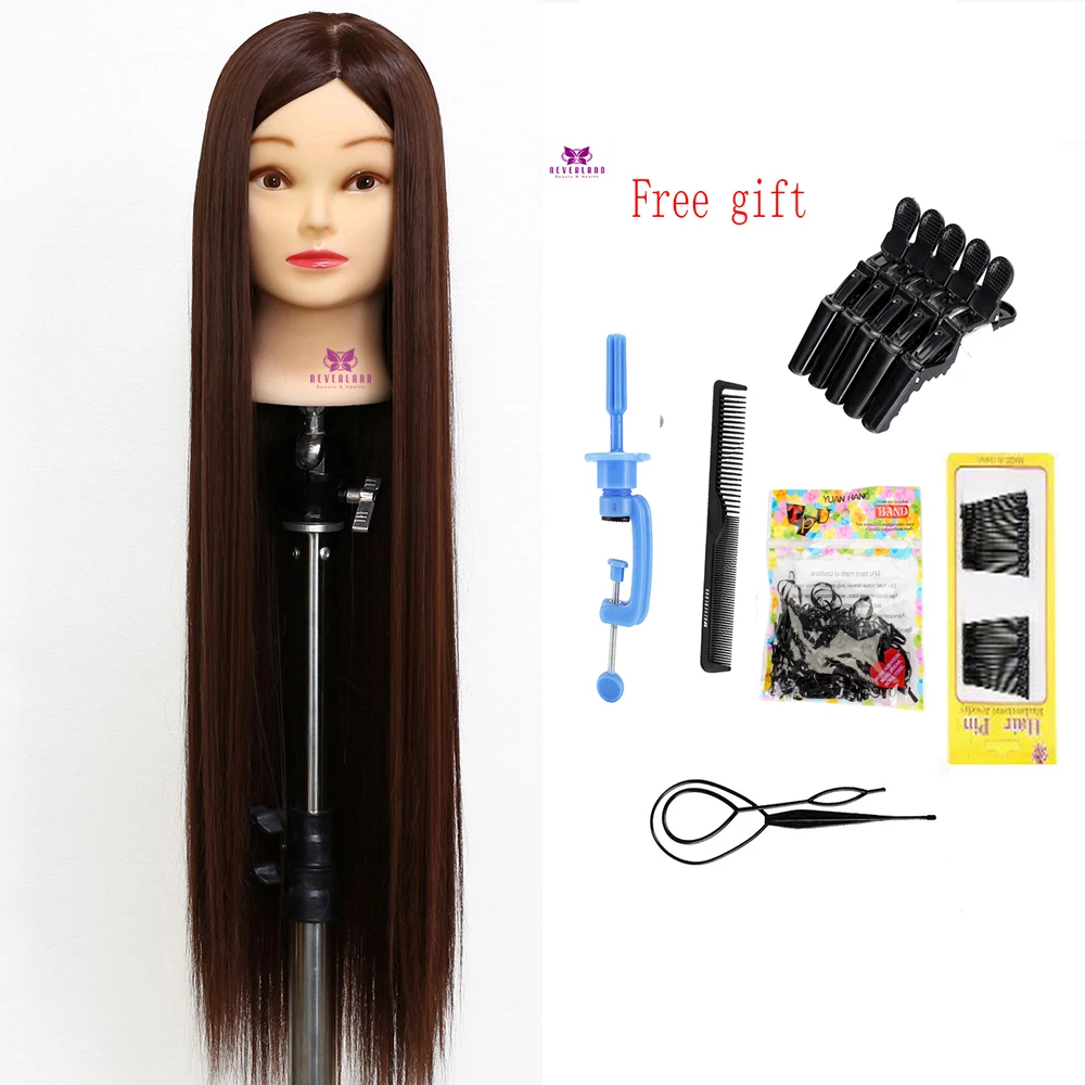 30 ''длинная матовая голова с волосами для тренировки манекен парихмахеров