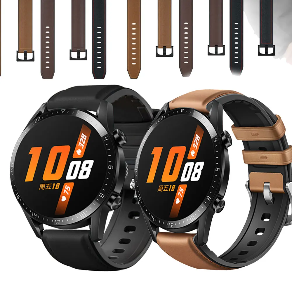 Силиконовый ремешок для huawei GT2 42/46 мм Galaxy Watch 3 41/45 22 watch GT 2e браслет