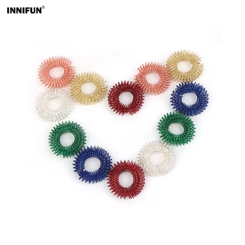 

5Pcs Finger Massage Spring Ring Hand Massager Hand Eye Coordination Acupressure Press Elastic Relax Massage Health Care Tool