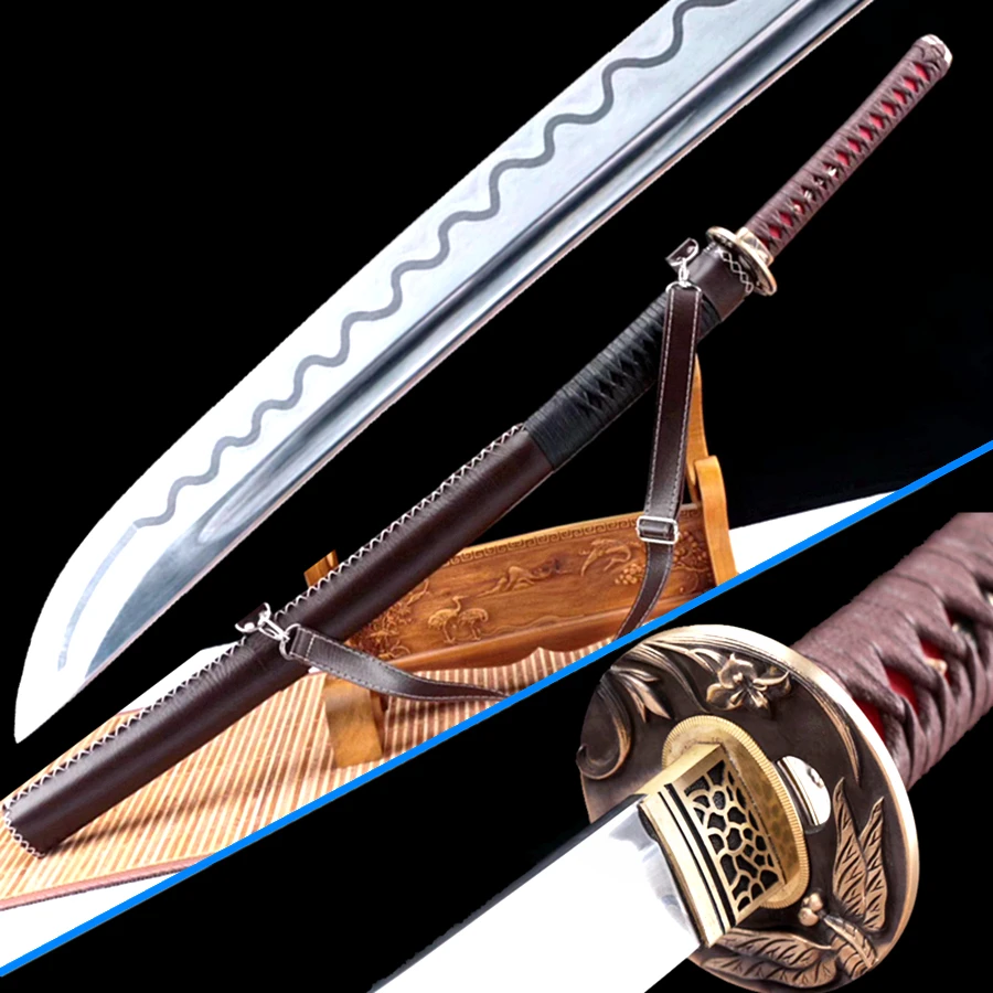 Хорошая медь японская Цуба самурайский меч катана острый 1095 высокоуглеродистой