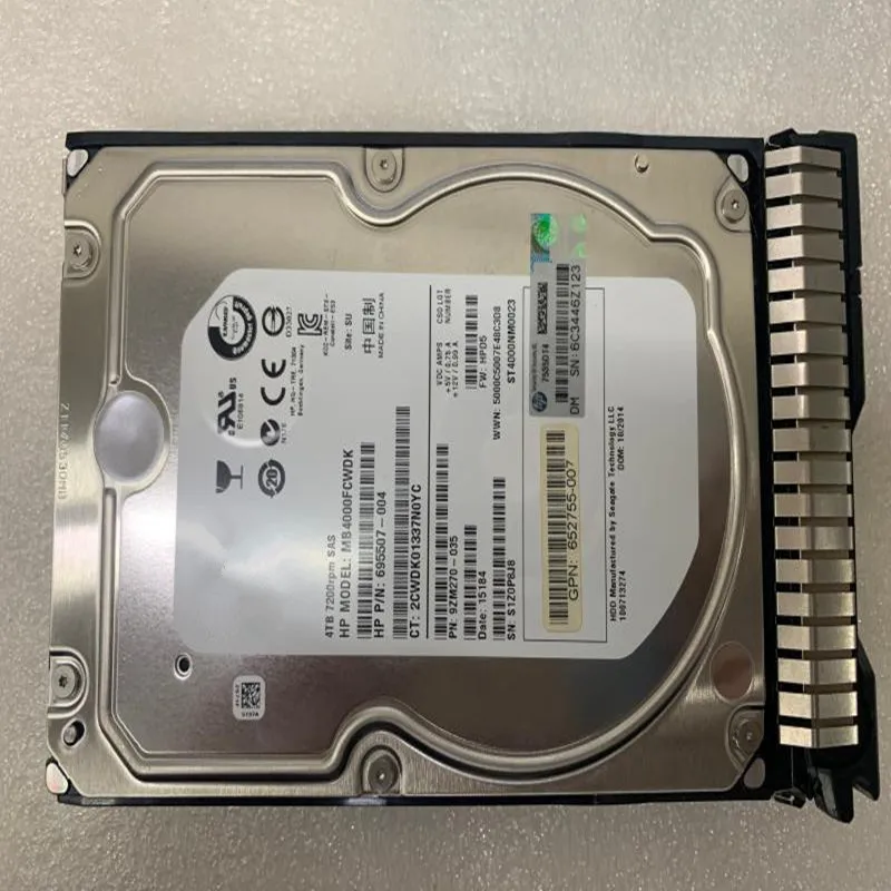 HP G8 G9   HDD,  HDD, 695510-B21 695842-001 , 4TB, 3.5 ġ SAS, 6 Gb/S, 64MB, 7200RPM,  ǰ