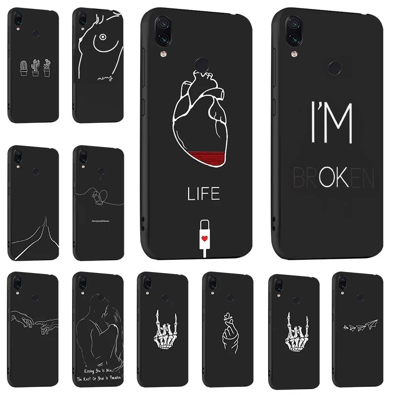 Hitam Telepon Untuk Xiaomi Mi Redmi 6 PRO A2 Lite Note 7 K20 9T 7A 8 8T K30 Ponsel Housing Bag Cover Shell