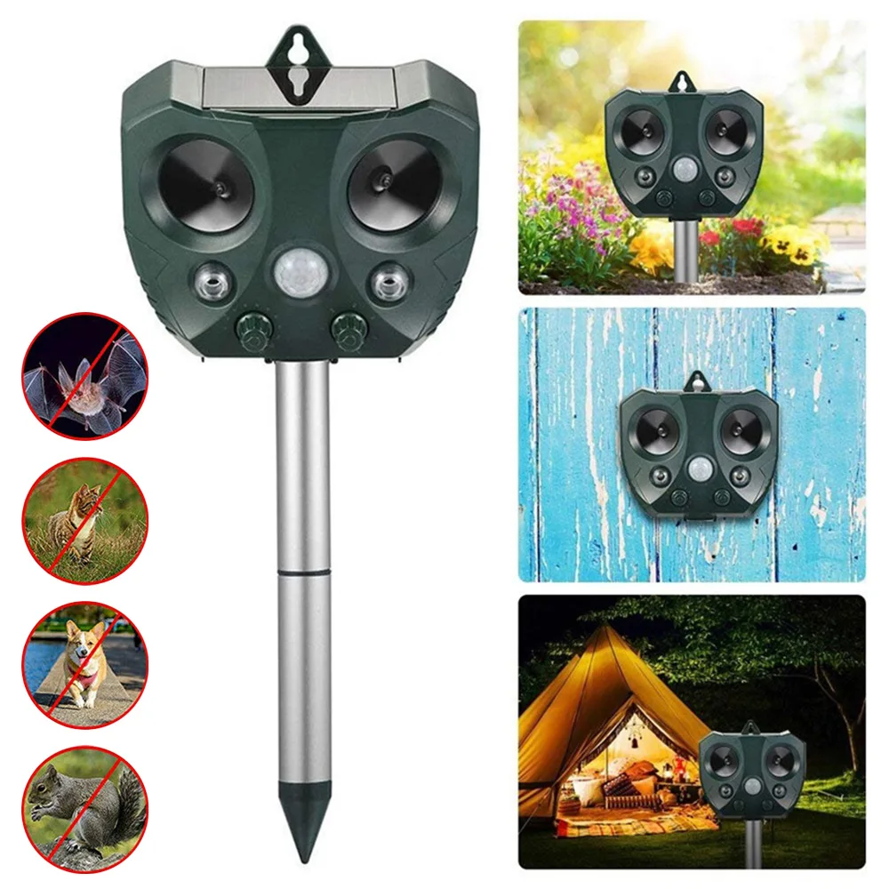 Ультразвуковой отпугиватель животных сада Открытый датчик движения на