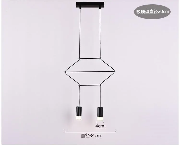 Modern Line Art Pendant Lights Led String Lamp DIY Geometric Hanging Lamp for Living Room Home Decor Lighting Fixture Luminaire
