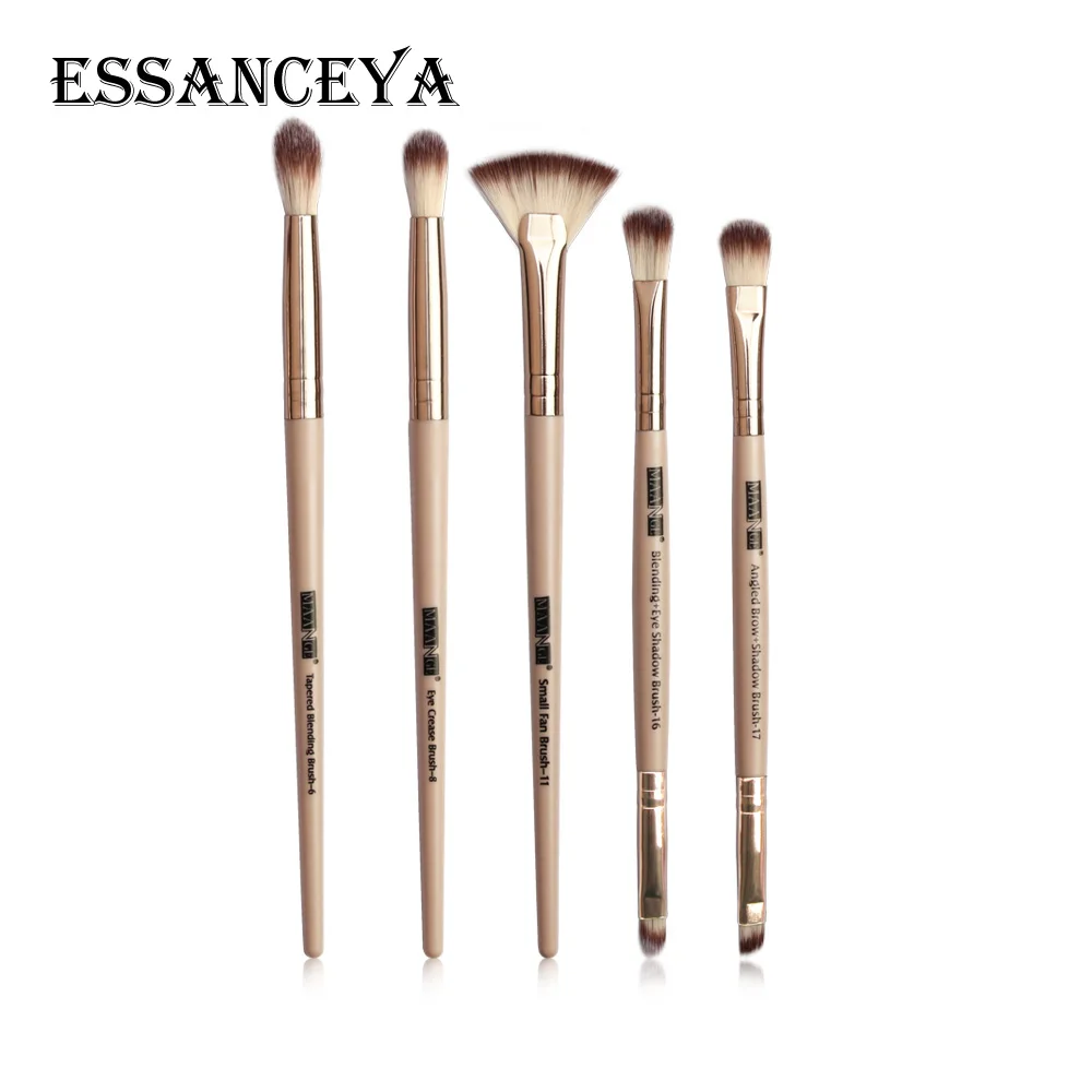 ESSANCEYA 3/5/6 набор кистей для макияжа, подводка для глаз, для бровей и ресниц Кисть для растушевки теней кисти для макияжа Кисти инструменты для смешивания теней для век, Новинка - Handle Color: 5pcs-skincolor