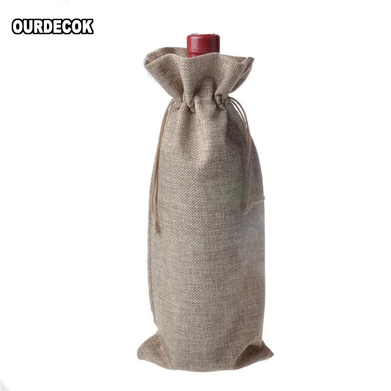 Винная бутылка из джута Bags 15cm x 35cm (6 &quotx 18 5&quot) Чехлы для бутылки шампанского