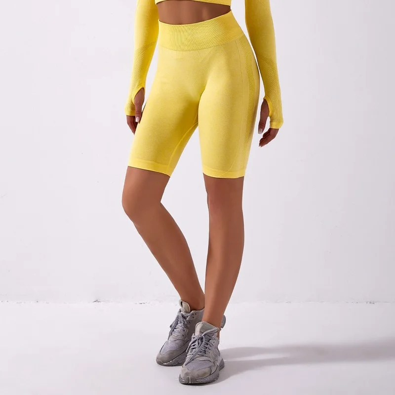 European and American Hot Style Seamless Yoga Wear Sweatpants Fitness High Waist Shorts Women Hot Style