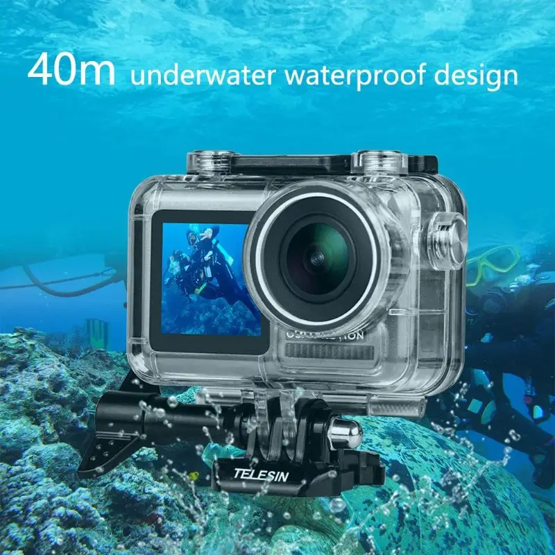 40 м водонепроницаемый корпус чехол для дайвинга для DJI Osmo Acition камера с крепежным винтом 40 м корпус подводный водонепроницаемый дизайн