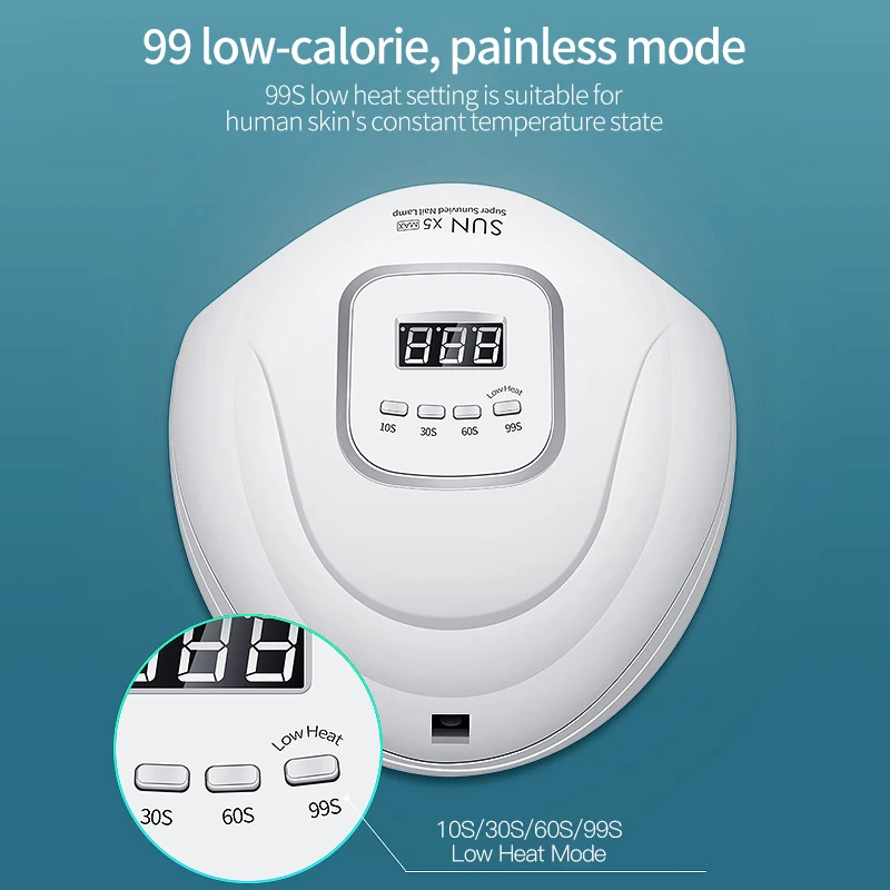 Защита от солнца X5 MAX 120 Вт Светодиодная УФ лампа для сушки ногтей 45 светодиодных