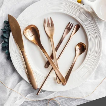 

Steak Knife And Fork Light 304 Stainless Steel Spoon Japanese Style Cutlery Tableware Dinnerware Dishes Sets Kitchen Accessories