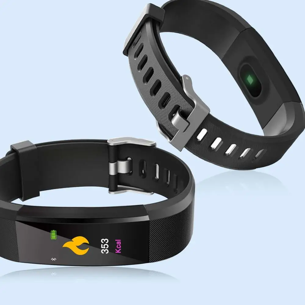 Pulsera inteligente compatible con fitbits, reloj inteligente con control del cardíaco y de la sanguínea, Bluetooth|Pulseras inteligentes| -