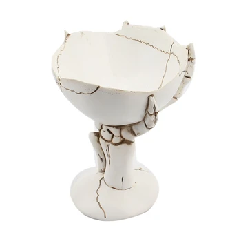 

Skull Storage Tray Skull Skeleton Hand Statue Jewellery Trinket Keys Container Home Candy Tray Office Decoration