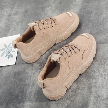 

2020 spring, autumn and winter new retro velcro fashion Korean version of sports versatile platform casual flat shoes