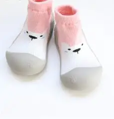 Мягкие удобные кроссовки для маленьких мальчиков и девочек с рисунком Bebe, брендовые Нескользящие латексные носки для малышей - Цвет: h