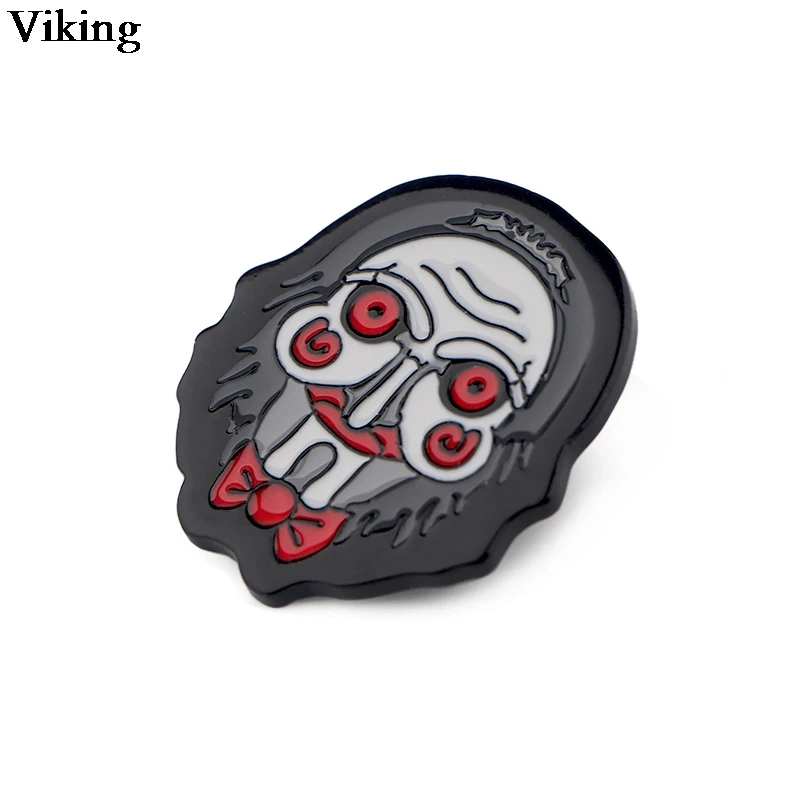 1 шт. Billy The Puppet значки сплав Металлические Булавки ужас эмаль броши-значки для лацкана рюкзаки Броши для женщин мужчин детей G0485