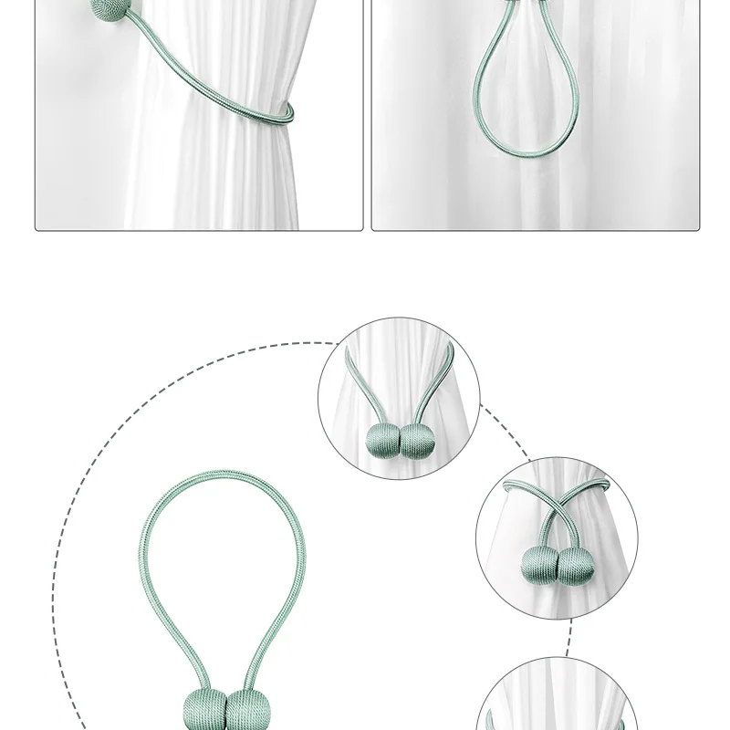 1 шт., Магнитные шторы с пряжкой, креативный домашний текстиль, ремень для занавесок, держатель с пряжкой, декоративные аксессуары для окон
