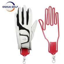 Soporte para guantes de Golf, herramienta de golfista, estante de guantes de plástico, colgador de secador con correa, 1 unidad