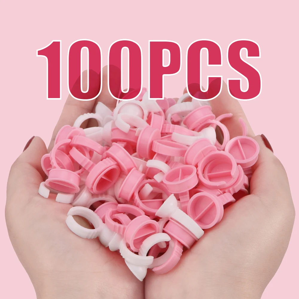 100 шт. одноразовые кольца для клея наращивания ресниц| |