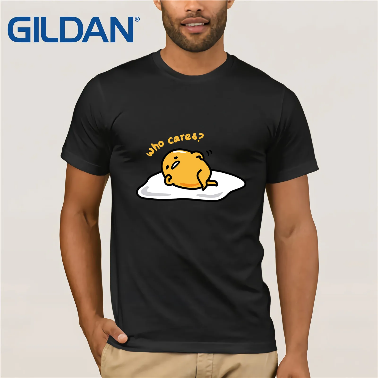 

Gudetama Who Cares Tee Shirt 2019 Summer Men's Short Sleeve T-Shirt
