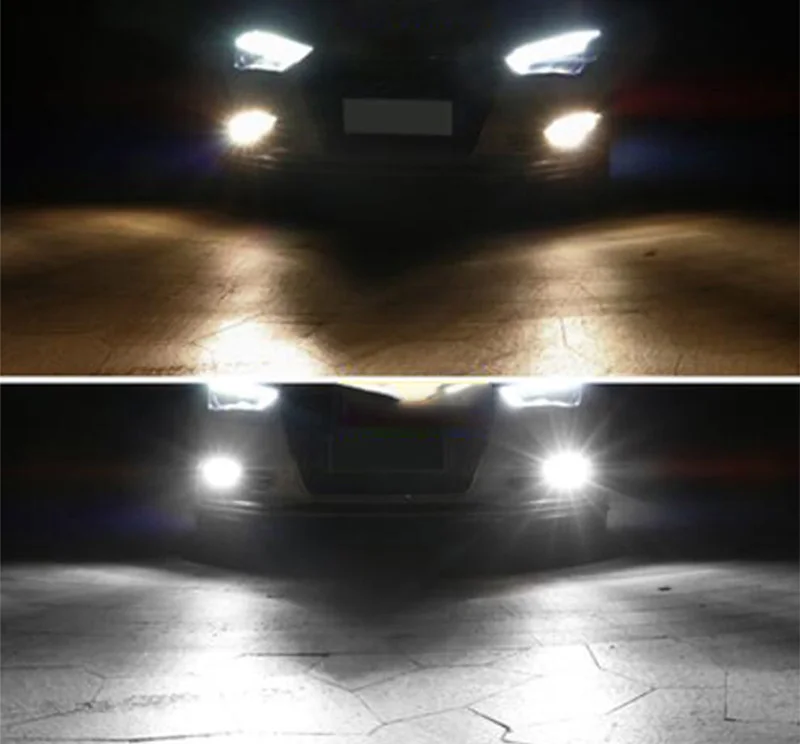 2 шт. H8 H11 Led HB4 9006 HB3 9005 туман светильник s лампы 6000LM 6000K белый автомобиль лампа для дневных ходовых огней и автоматические светодиоды светильник 12V 24V