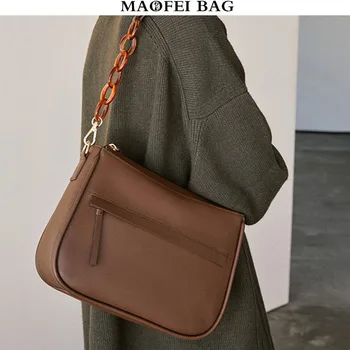

Women's bag 2020 new fashion luxury chain large capacity commuter wild shoulder bag messenger PU leather simple handbag