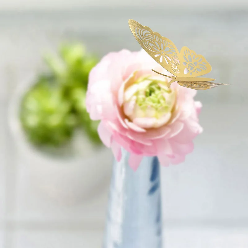 12 шт. декоративные палочки бабочки 3 D для дома детские настенные палочки|Наклейки