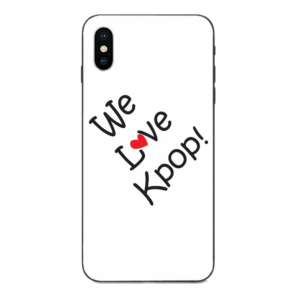 Для Apple IPhone X XS Max XR 4 4s 5 5S SE 6 6S 7 8 Plus TPU чехол для телефона I Love Kpop - Цвет: as picture