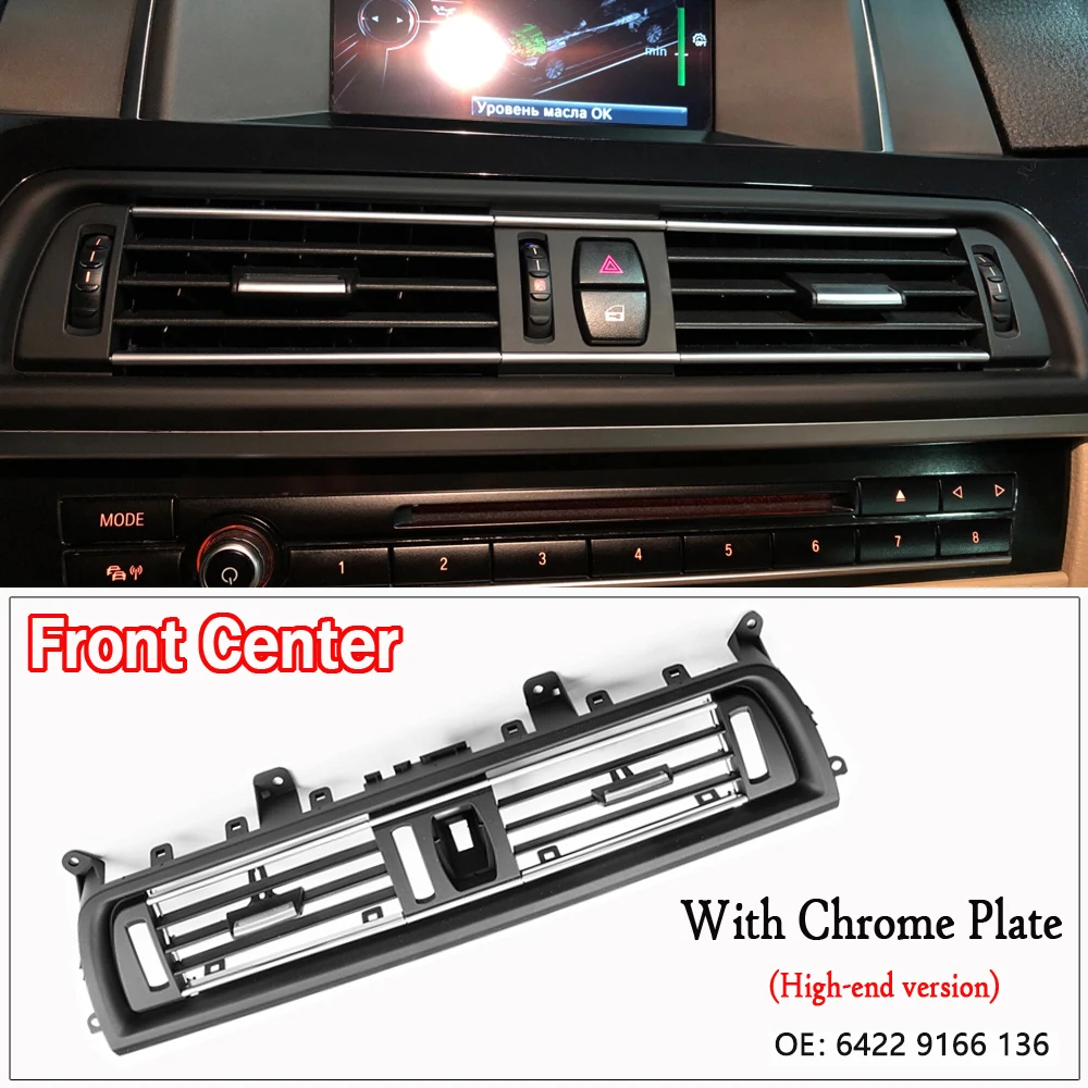 AC Air Conditioner Vent Grille 2 Styles Front Console Grill Dash AC Air Conditioner Vent For BMW F10 F11 F18 520i 523i 525i 528i 535i 64229166885 64229209136