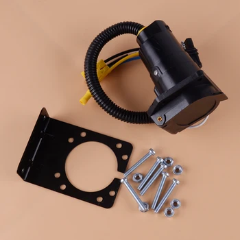 

beler MIC-AP-210C 4-Way Flat to 7 Way Round RV Blade Wiring Adapter Trailer Hitch Plug with Bracket